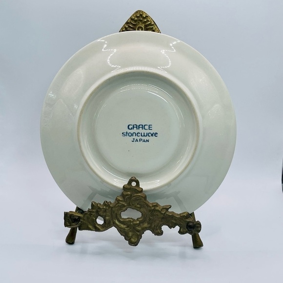 STONEWARE GRACE Japan Saucer Plate 6 inch Vintage Dish MCM Teacup ☕️ Saucer - Picture 2 of 3